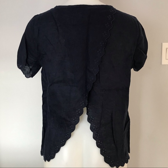 NWOT J. Crew factory cross back linen tee - Picture 3 of 5